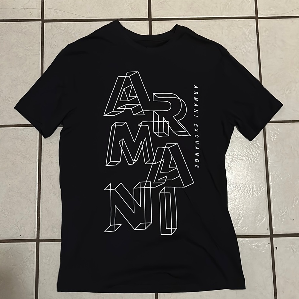 Black AX t shirt- small holes in neckline